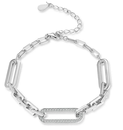 London Moissanite Link Bracelet