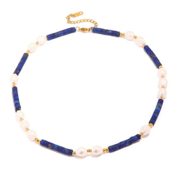 Blue and White Necklace