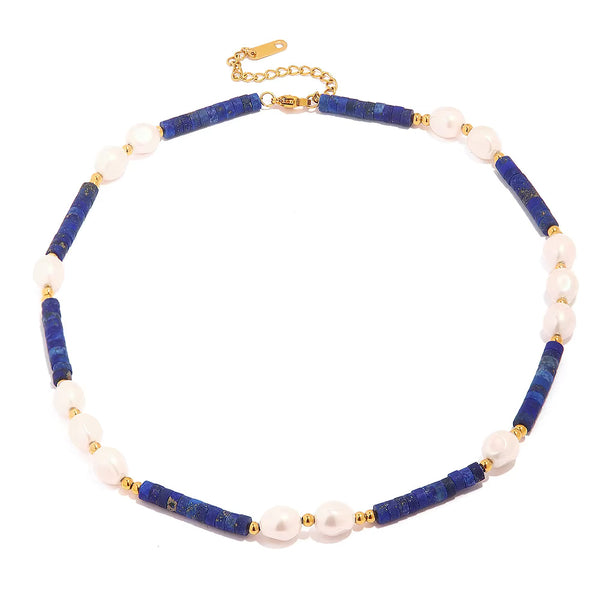 Blue and White Necklace