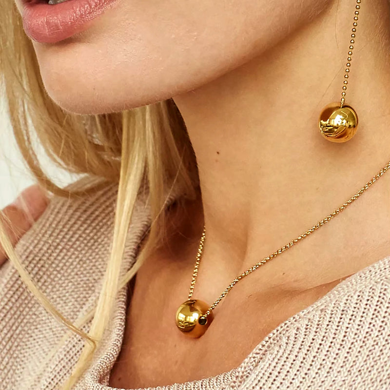 Gold Globe Necklace