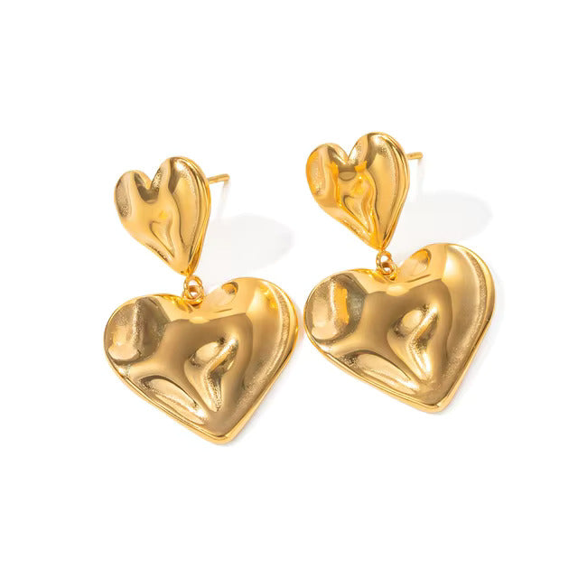 Double Heart Shaped Earrings