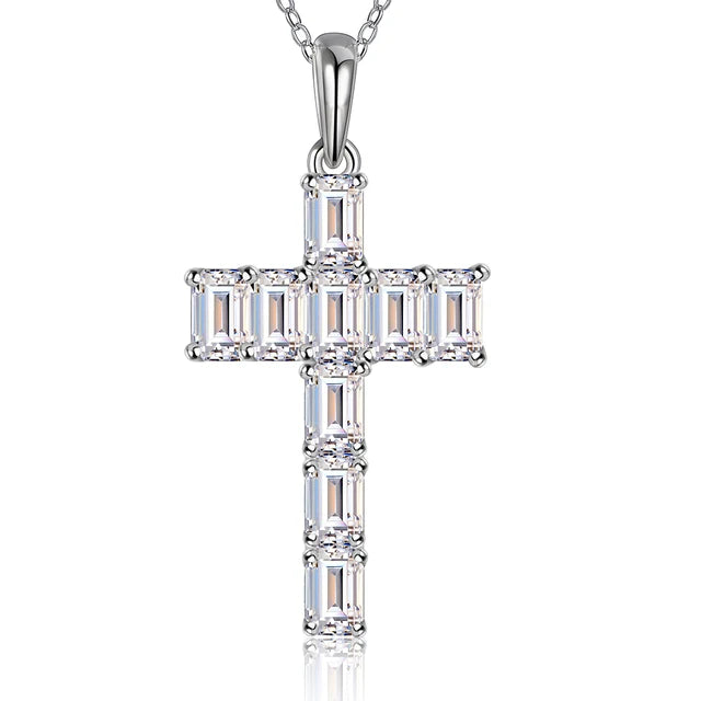 Malta Cross Moissanite Necklace