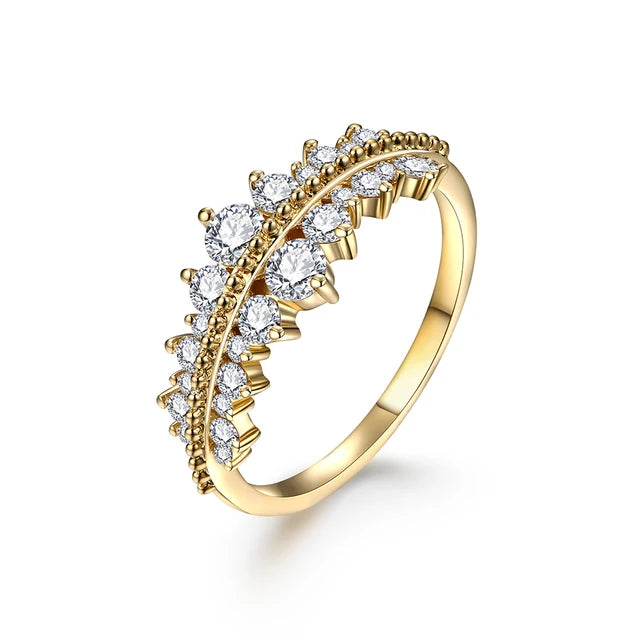 Kyoto Crown Moissanite Ring- Solid Gold