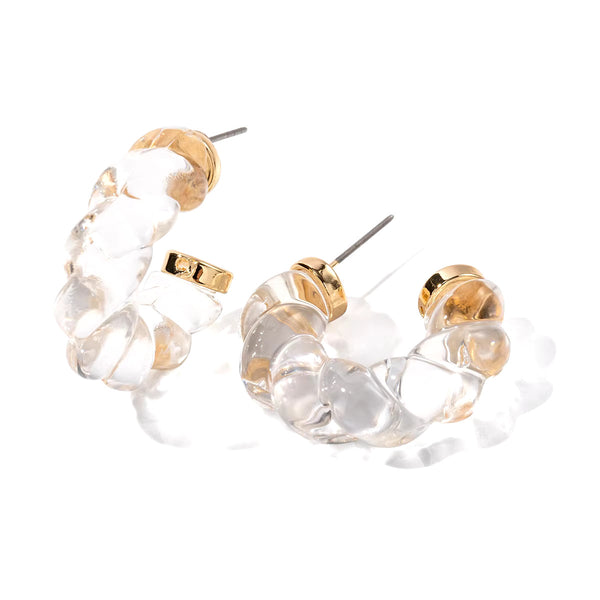 Twisted Transparent Earring