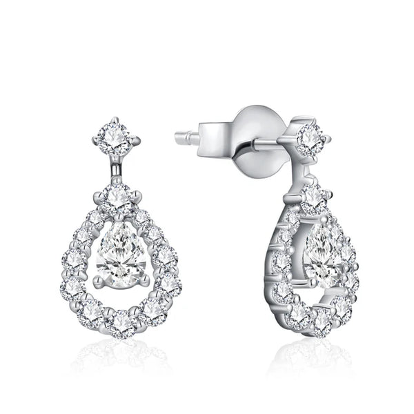 Palermo Pear Moissanite Earring