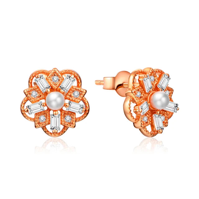 Fleur Moissanite Stud Earring