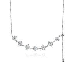 Annecy Moissanite Necklace- White Gold