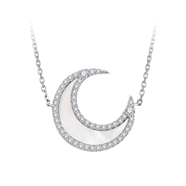 Tulum Crescent Moissanite Necklace