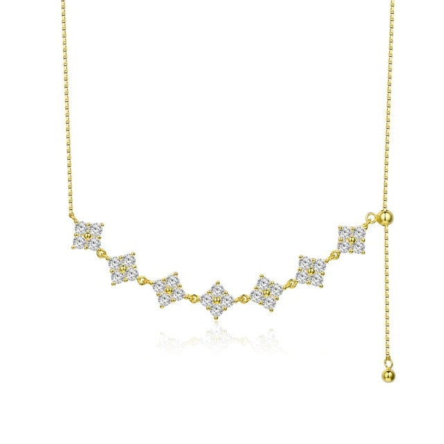 Annecy Moissanite Necklace- Yellow Gold