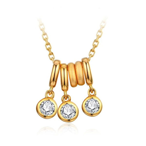 Nomad Moissanite Necklace- Solid Gold