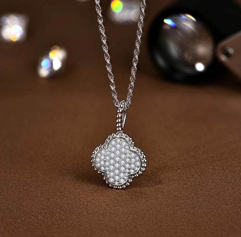 Catalana Clover Moissanite Necklace