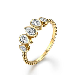 Verona Moissanite Ring- Solid Gold