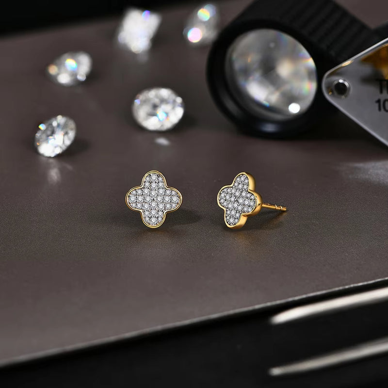 Clover Moissanite Earrings