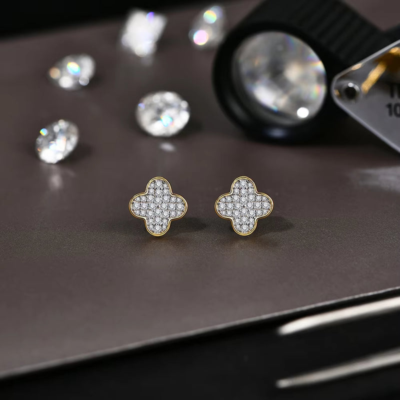 Clover Moissanite Earrings