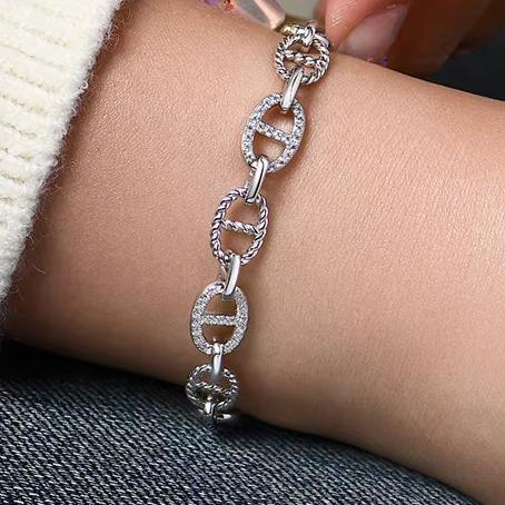 Linked Moissanite Bracelet